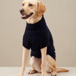Cashmere Dog Sweater in Navy Blue by The Barkers - XL